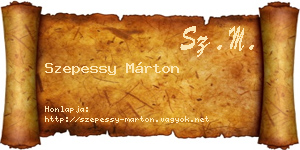 Szepessy Márton névjegykártya